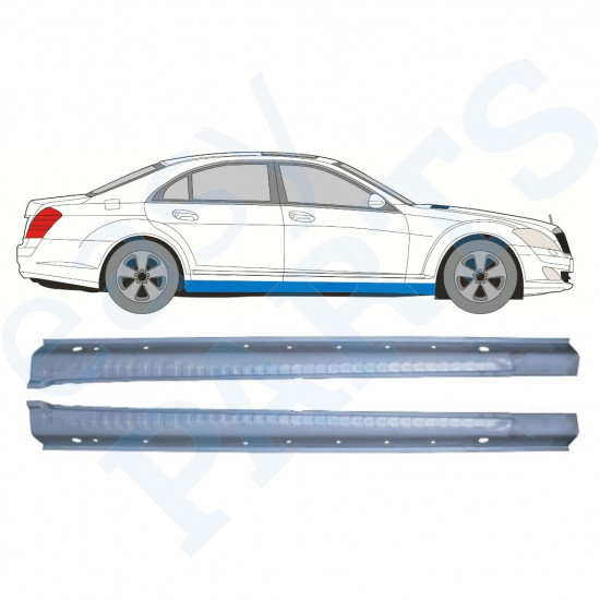 Teljes küszöb hoz Mercedes S-class 2005-2013 / Bal+Jobb / Készlet 9824