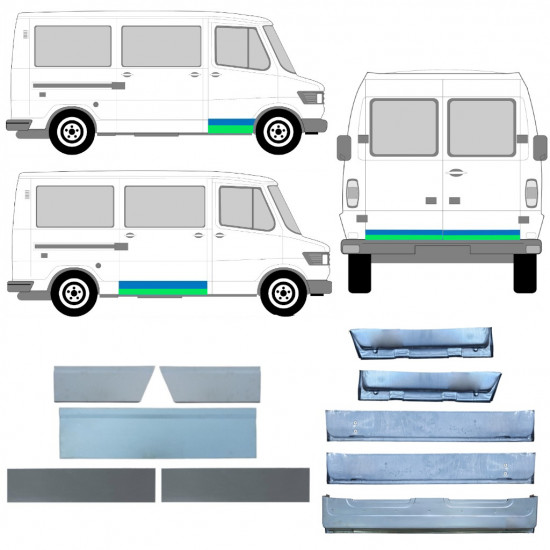 Belső és külső ajtó javító panel hoz Mercedes Benz T1 1977-1995 / Készlet 12635