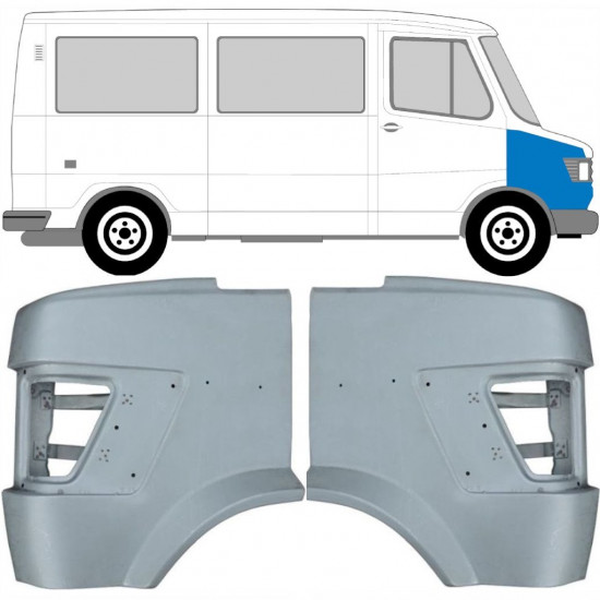 Első sárvédő hoz Mercedes T1 1977-1996 / Bal+Jobb / Készlet 9562