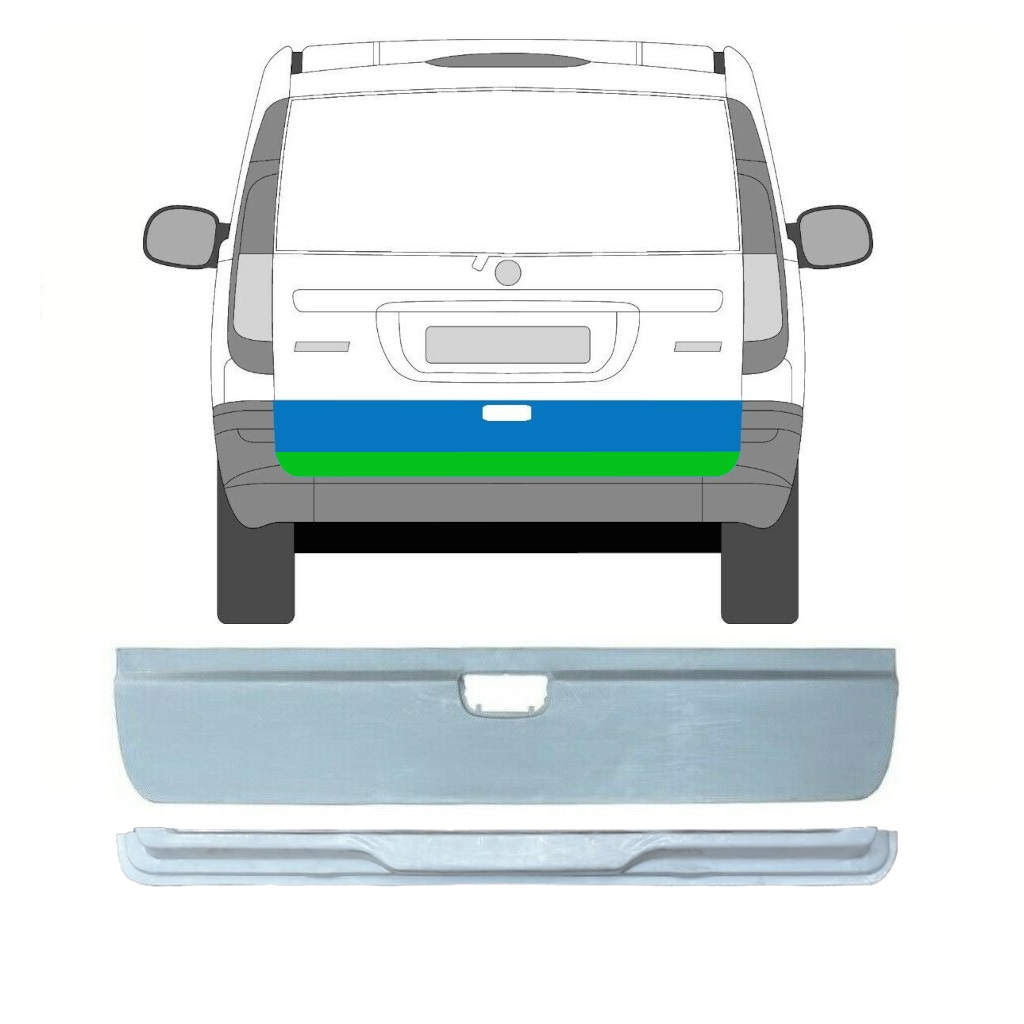 Belső És Külső Hátsó Ajtó Javító Panel Hoz Mercedes Vito 2003-2014 / Készlet 9784