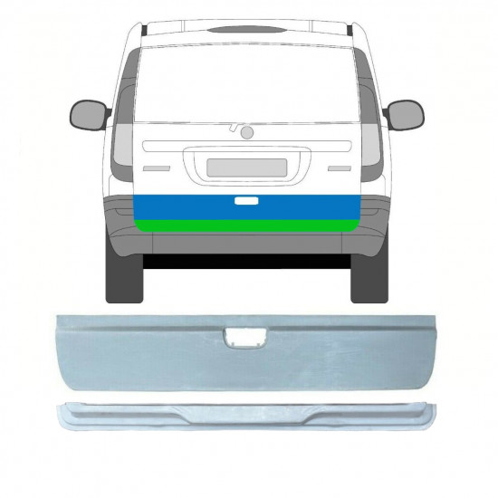 Belső és külső hátsó ajtó javító panel hoz Mercedes Vito 2003-2014 / Készlet 9784