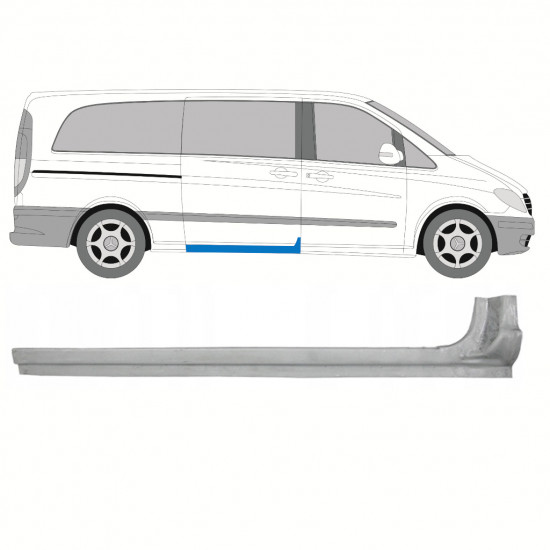 Tolóajtó küszöb javító panel hoz Mercedes Vito 2003-2014 / Jobb 8287