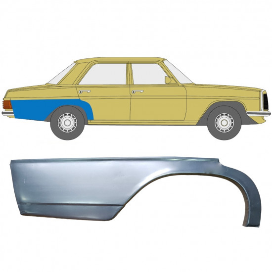 Hátsó sárvédő javító panel hoz Mercedes W114 W115 1968-1977 / Jobb 6809