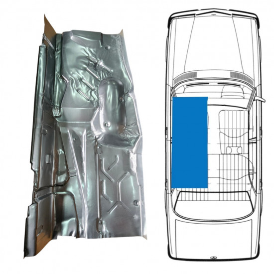 Padló javító panel hoz Mercedes W123 1975-1985 / Bal 8969