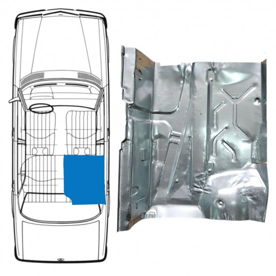 Hátsó padlólemez javító elem hoz Mercedes W123 1975-1985 / Jobb 8305