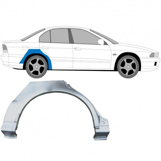 Hátsó sárvédő javító panel hoz Mitsubishi Galant 1996-2003 / Jobb 6336