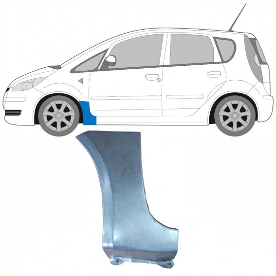 Első sárvédő javító panel hoz Mitsubishi Colt 2004-2012 / Bal 8381