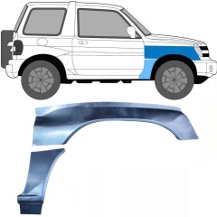 Első sárvédő javító panel hoz Mitsubishi Pajero Pinin 1998-2007 / Jobb / Készlet 10055