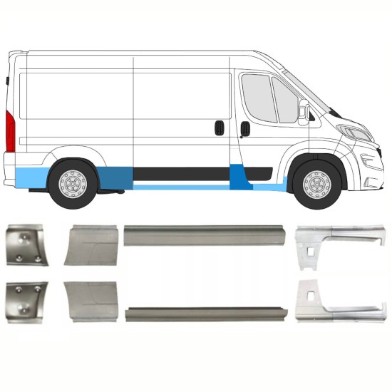 Javító panel készlet hoz Opel Movano 2021-2026 / Bal+Jobb 16444