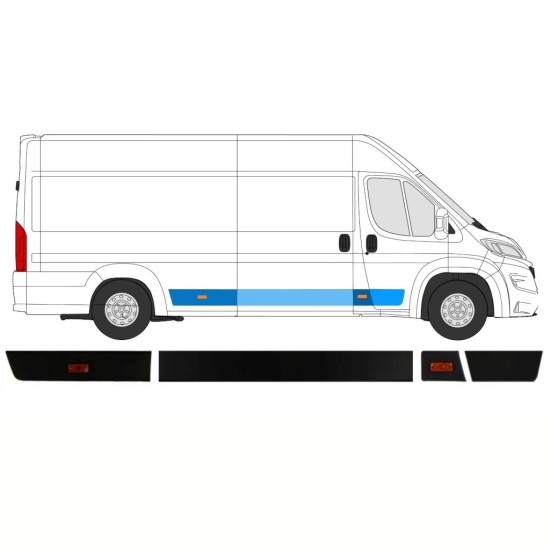 Oldalsó díszítő elemek készlete hoz Opel Movano 2021-2026 / Jobb / 14422