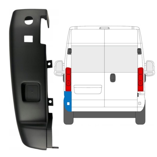 Hátsó lökhárító sarok 180 fokban hoz Opel Movano 2021-2026 / Bal 15801