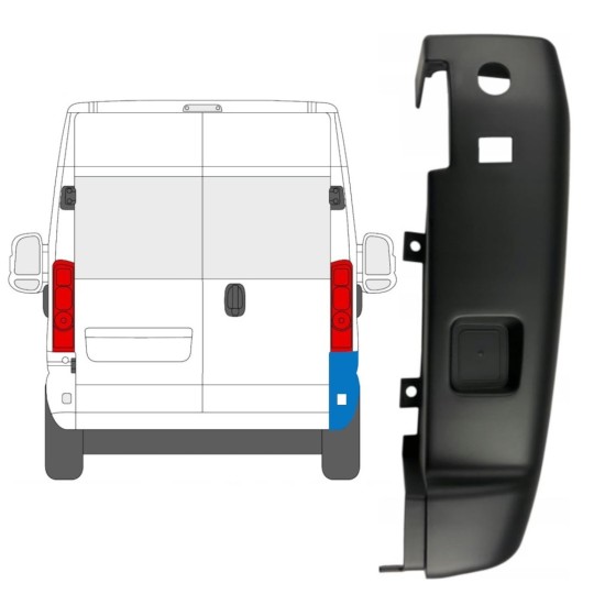 Hátsó lökhárító sarok 180 fokban hoz Opel Movano 2021-2026 / Jobb 15799