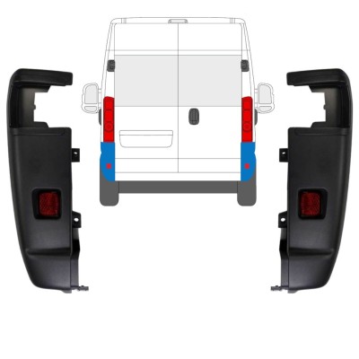 Hátsó lökhárító sarok 270 fokban hoz Opel Movano 2021-2026 / Bal+Jobb / Készlet 15797