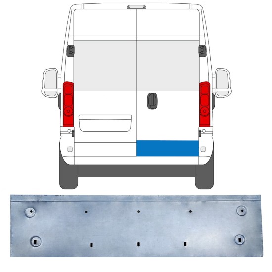 Hátsó ajtó javító panel