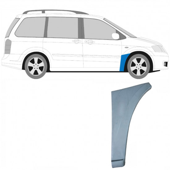 Első sárvédő javító panel hoz Mazda MPV 1999-2006 / Jobb 8845