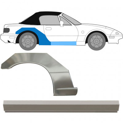 Küszöb és hátsó sárvédő javító panel hoz Mazda MX-5 1989-1998 / Jobb / Készlet 11141