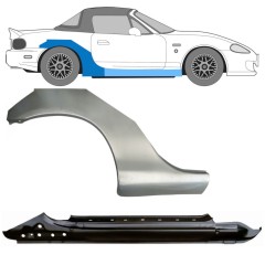 Teljes küszöb és hátsó sárvédő javító panel hoz Mazda MX-5 1998-2005 NB / Jobb / Készlet 11145