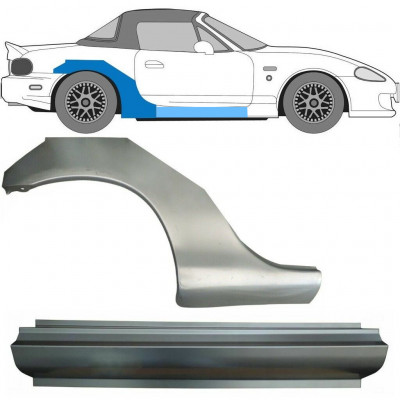 Küszöb és hátsó sárvédő javító panel hoz Mazda MX-5 1998-2005 NB / Jobb / Készlet 10273