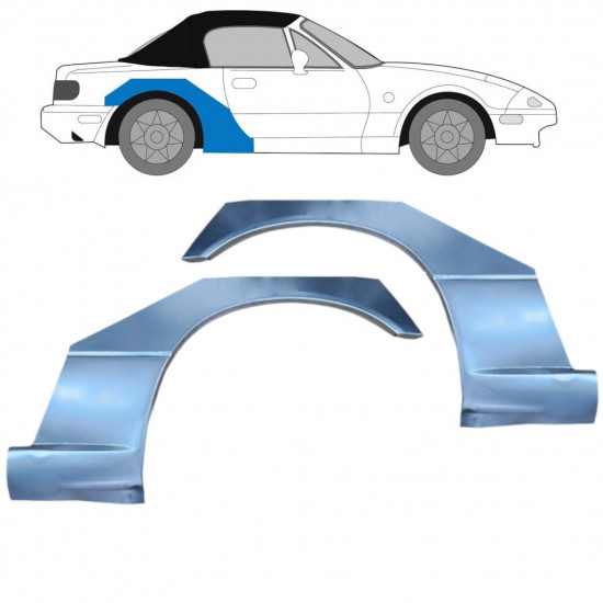 Hátsó sárvédő javító panel hoz Mazda MX-5 1989-1998 / Bal+Jobb / Készlet 9609