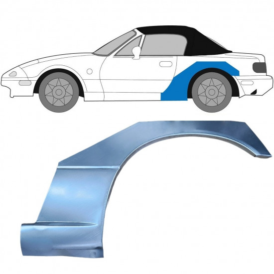 Hátsó sárvédő javító panel hoz Mazda MX-5 1989-1998 / Bal 6695