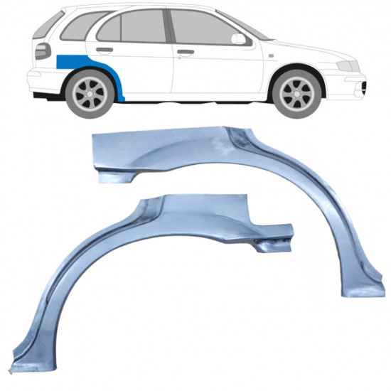 Hátsó sárvédő javító panel hoz Nissan Almera 1999-2007 / Bal+Jobb / Készlet 9630