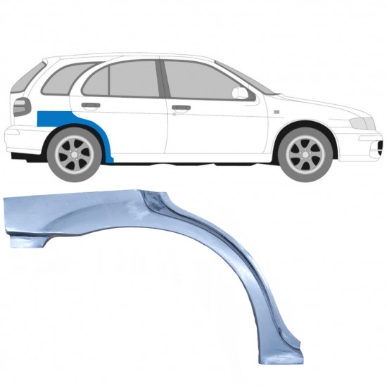 Hátsó sárvédő javító panel hoz Nissan Almera 1999-2007 / Jobb 6849