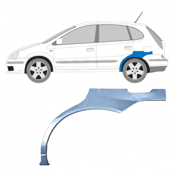 Hátsó sárvédő javító panel hoz Nissan Almera Tino 2000-2006 / Bal 7435