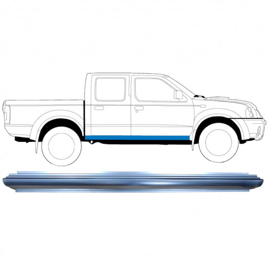 Küszöb javító panel hoz Nissan Navara 1998-2005 / Bal = Jobb (szimmetrikus) 8901