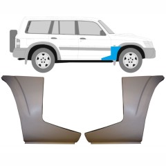 Alsó rész első sárvédő javító panel hoz Nissan Patrol Y61 GY61 1997-2009 / Bal+Jobb / Készlet 9625