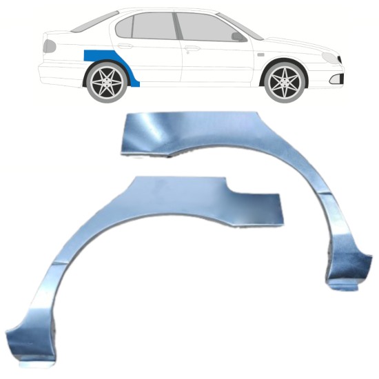 Hátsó sárvédő javító panel hoz Nissan Primera 1996-2001 / Bal+Jobb / Készlet 10632