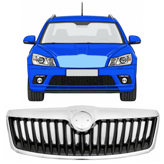 Hűtőrács hoz Skoda Octavia II 2008-2013 RS 17230