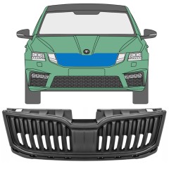 Fekete hűtőrács hoz Skoda Octavia III 2017-2020 / Készlet 7549