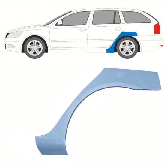 Hátsó sárvédő javító panel hoz Skoda Octavia 2004-2013 / Bal 10186