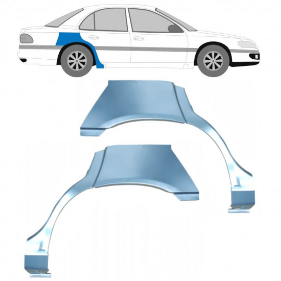 Hátsó sárvédő javító panel hoz Opel Omega 1996-2003 / Bal+Jobb / Készlet 9274