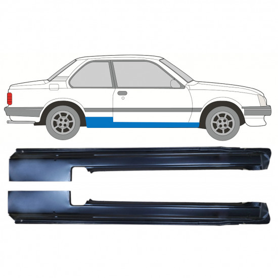 Küszöb javító panel hoz Opel Ascona / Vauxhall Cavalier 1981-1988 / Bal+Jobb / Készlet 10981