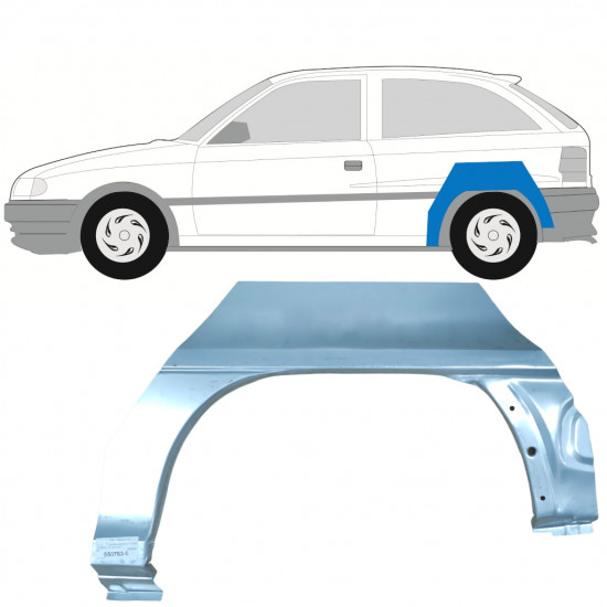 Hátsó sárvédő javító panel hoz Opel Astra 1991-2002 / Bal 7256