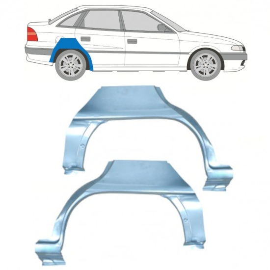 Hátsó sárvédő javító panel hoz Opel Astra 1991-2002 / Bal+Jobb / SEDAN / Készlet 10406