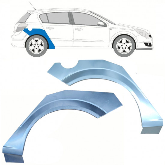 Hátsó sárvédő javító panel hoz Opel Astra 2003-2014 / Bal+Jobb / Készlet 10661