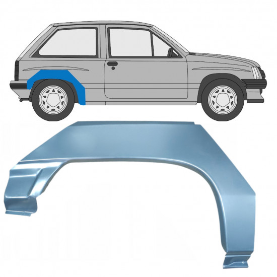 Hátsó sárvédő javító panel hoz Opel Corsa A 1982-1993 / Jobb 7701