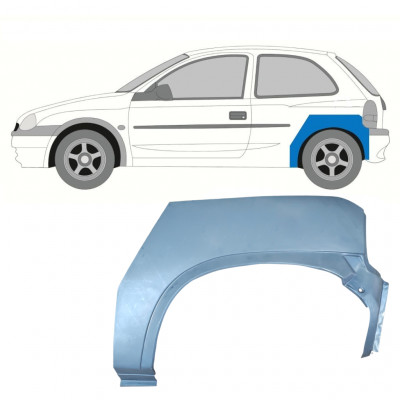 Hátsó sárvédő javító panel hoz Opel Corsa B 1993-2001 / Bal 7254