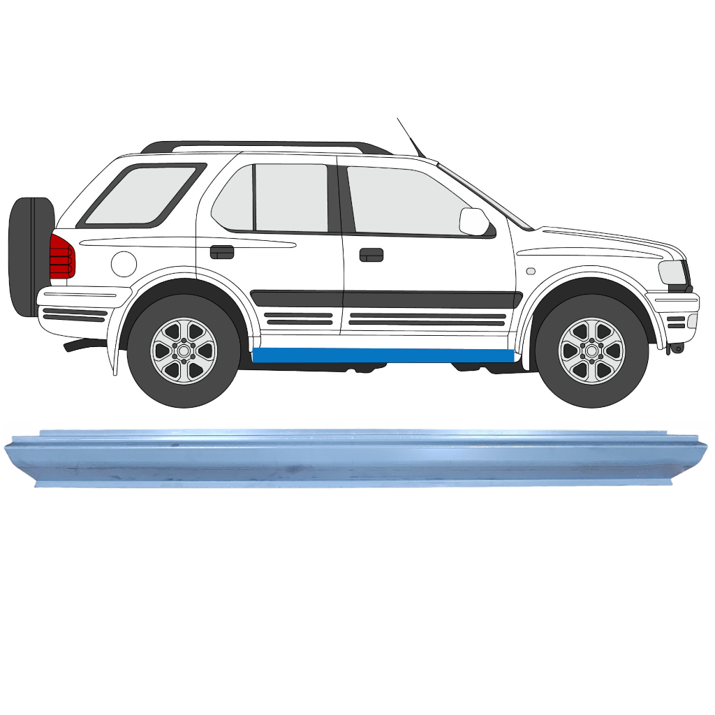 Küszöb Javító Panel Hoz Opel Frontera 1998-2002 / Bal = Jobb (Szimmetrikus) 6883
