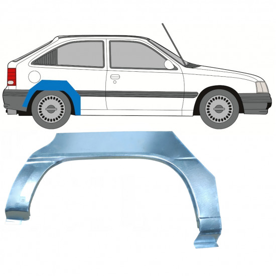 Hátsó sárvédő javító panel hoz Opel Kadett 1984-1993 / Jobb 7363