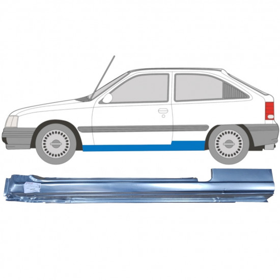 Küszöb javító panel hoz Opel Kadett 1984-1993 / Bal 6939