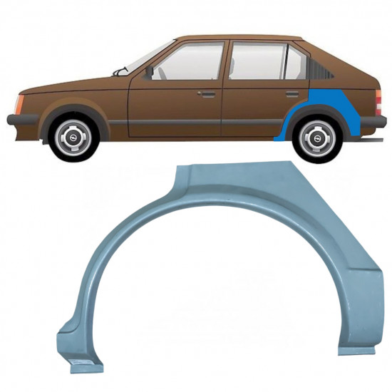 Hátsó sárvédő javító panel hoz Opel Kadett D 1979-1984 / Bal 7907