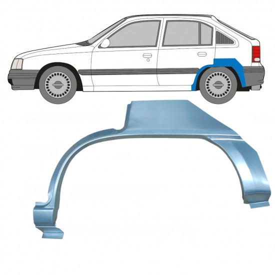 Hátsó sárvédő javító panel hoz Opel Kadett 1984-1993 / Bal 7909