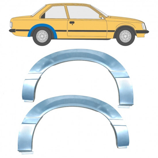 Hátsó sárvédő javító panel hoz Opel Rekord E 1977-1986 / Bal+Jobb / Készlet 11039