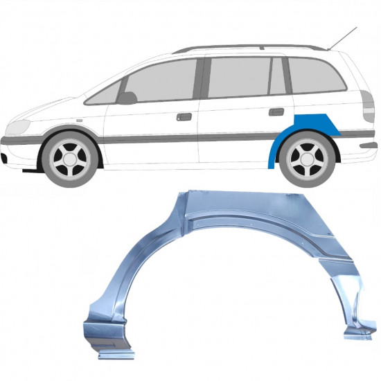 Hátsó sárvédő javító panel hoz Opel Zafira 1999-2005 / Bal 6889