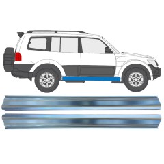 Küszöb javító panel hoz Mitsubishi Pajero 2006-2021 / Bal+Jobb / Készlet 16351