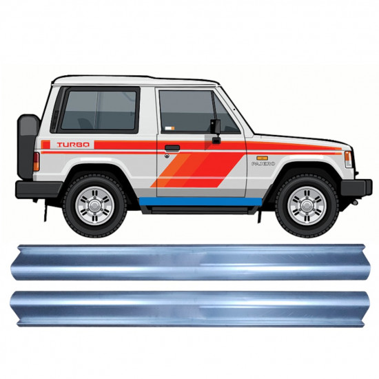 Küszöb javító panel hoz Mitsubishi Pajero 1982-1992 / Készlet 11360