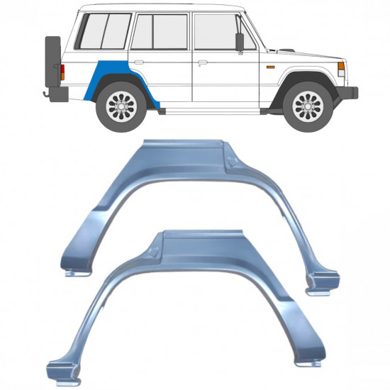 Hátsó sárvédő javító panel hoz Mitsubishi Pajero 1982-1992 / Bal+Jobb / Készlet 9631